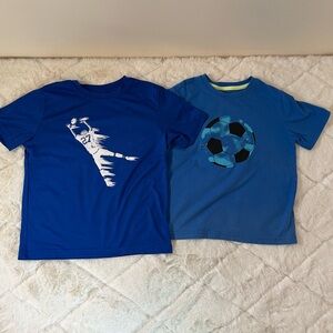 Boys Sports Graphic T Shirt Bundle Size 6/7 Soccer Football Athletic Tees